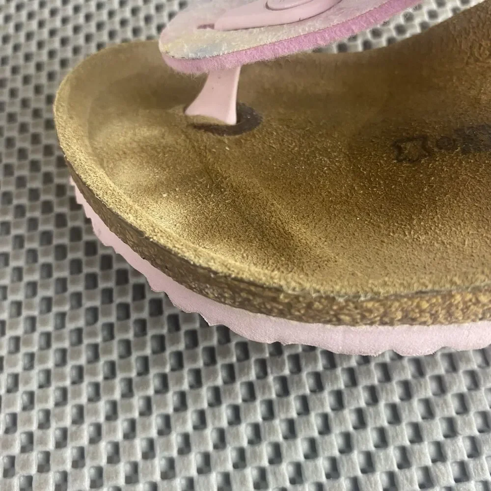 Birkenstock Gizeh Thong Sandals Girls Size 32 L1 Pink Made in Germany